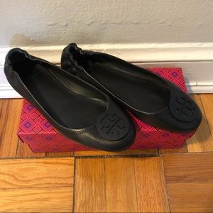 SOLD: Tory Burch Black Travel Ballet Flats US 9.5